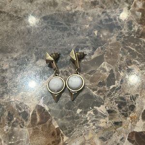 Jenny Bird white marble earrings